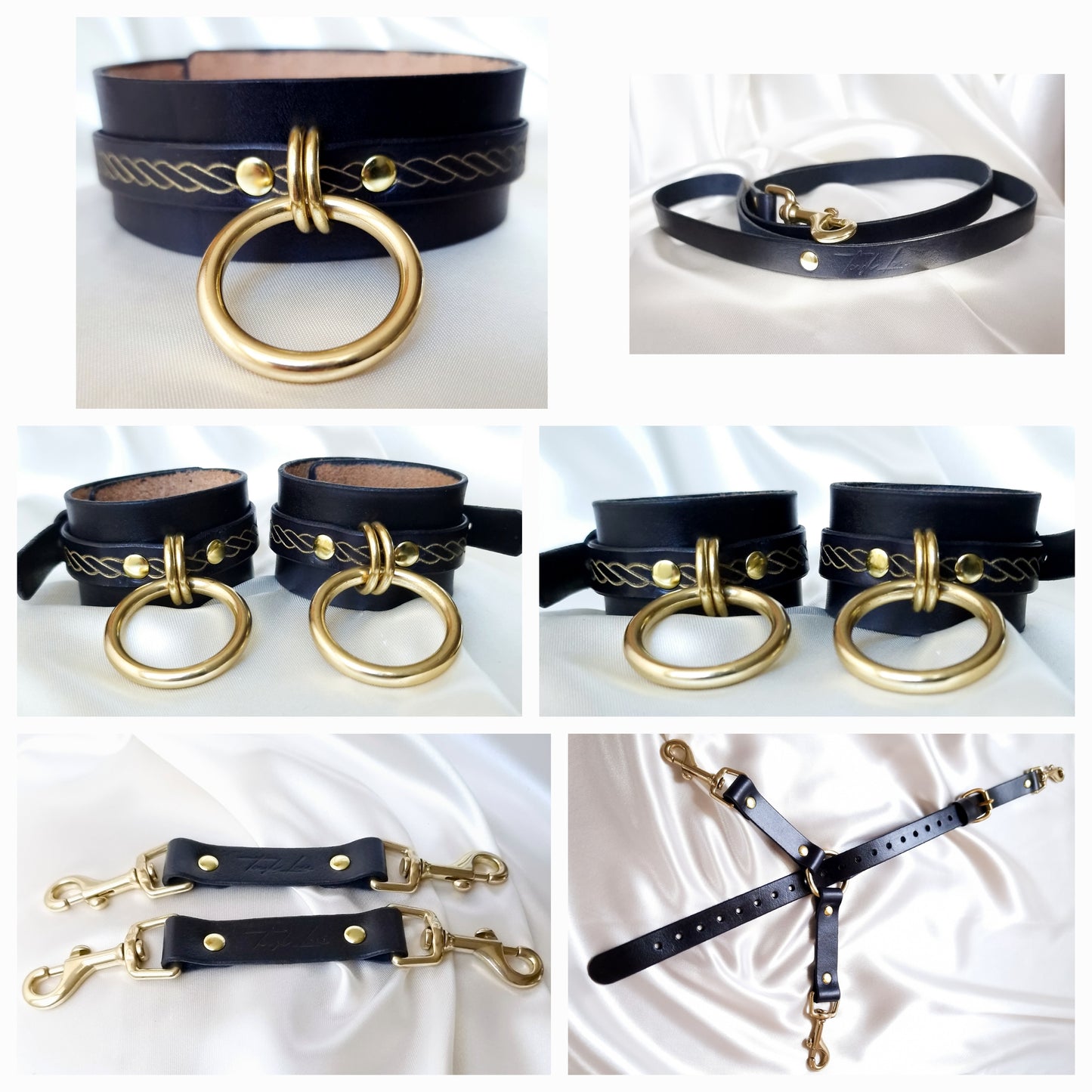 Spiral Choker and Cuffs Set