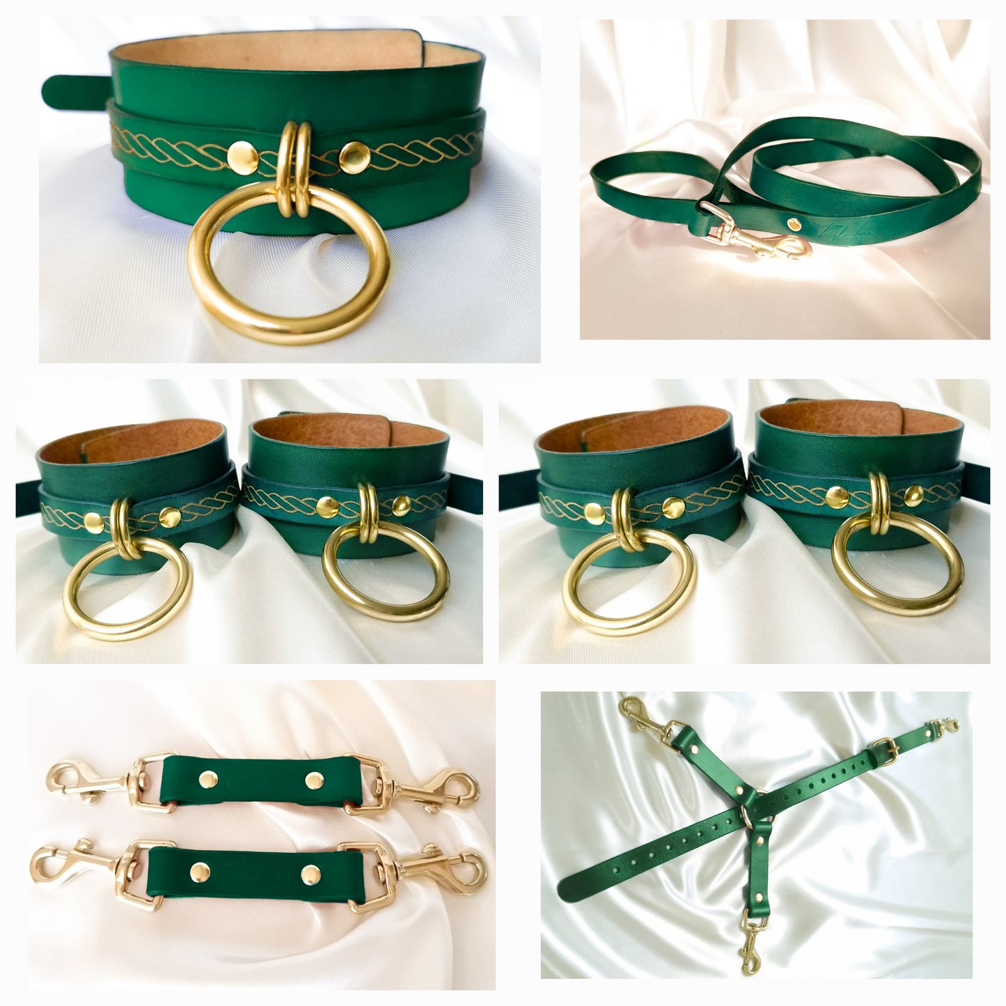 Spiral Choker and Cuffs Set