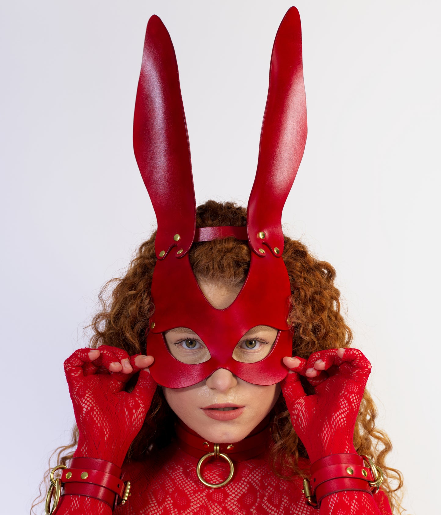 Pet play bunny mask for role play scenes.