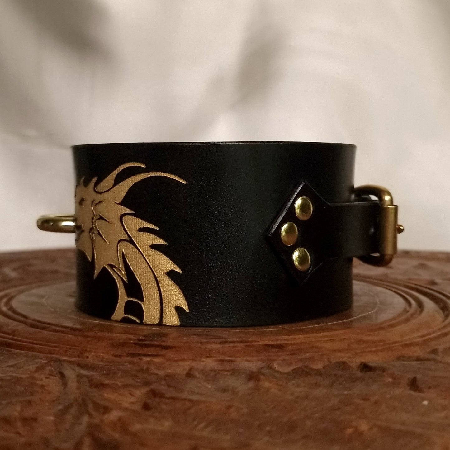Dragon-themed leather full body set for scenes.