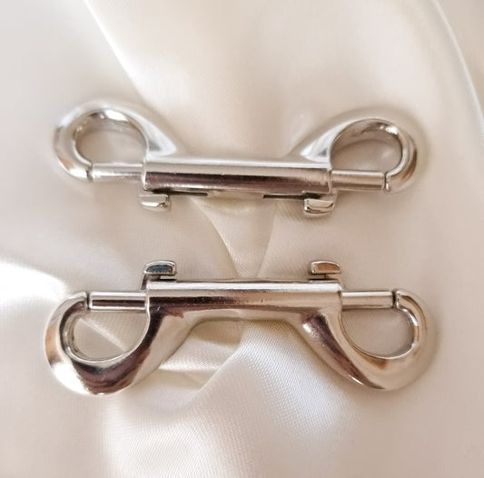 2in1 Double snap hooks Silver