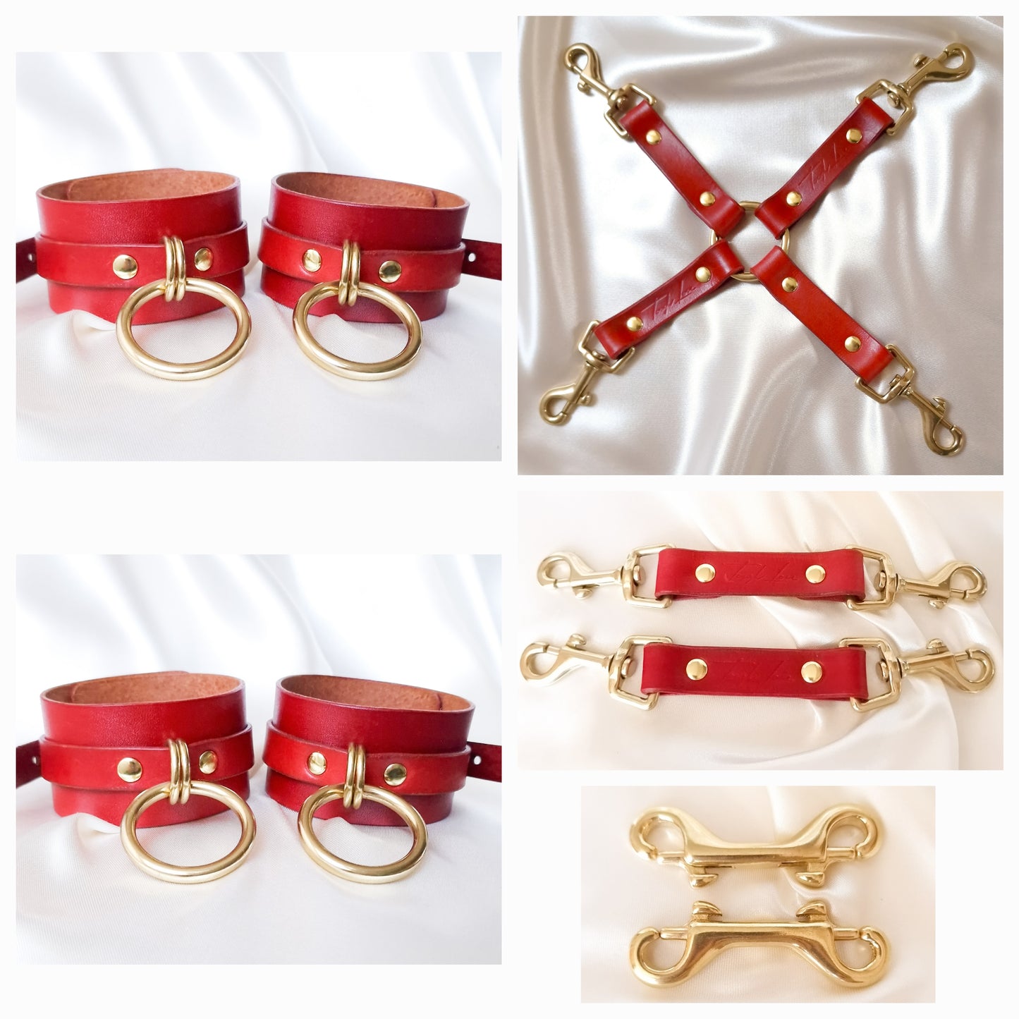 Ellipse Cuffs Set Red