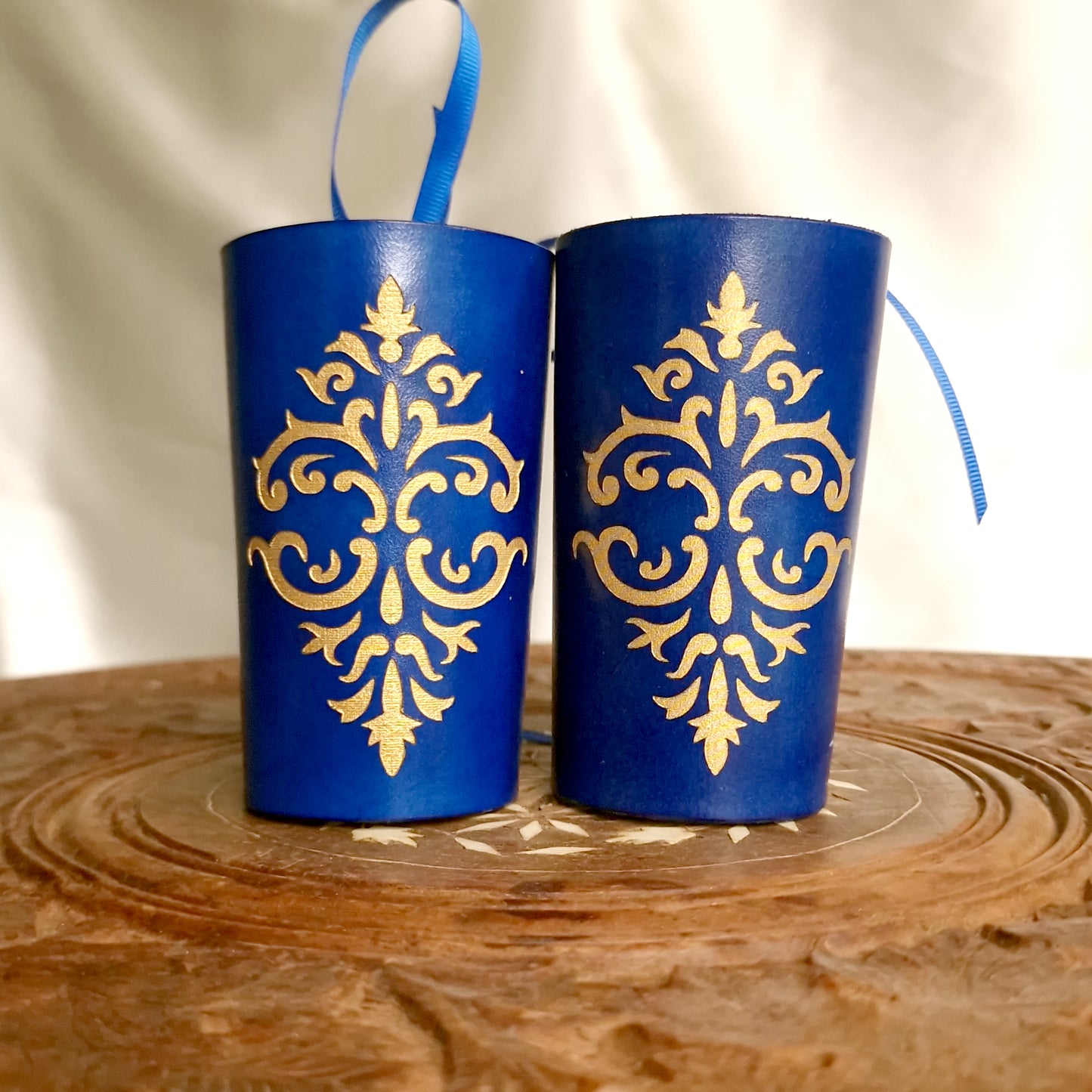 Ornamental cuffs for dominatrix styling.