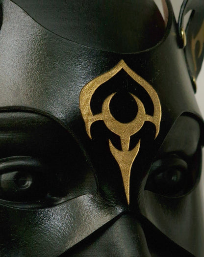 Complete BDSM dragon set—mask to ankle cuffs.
